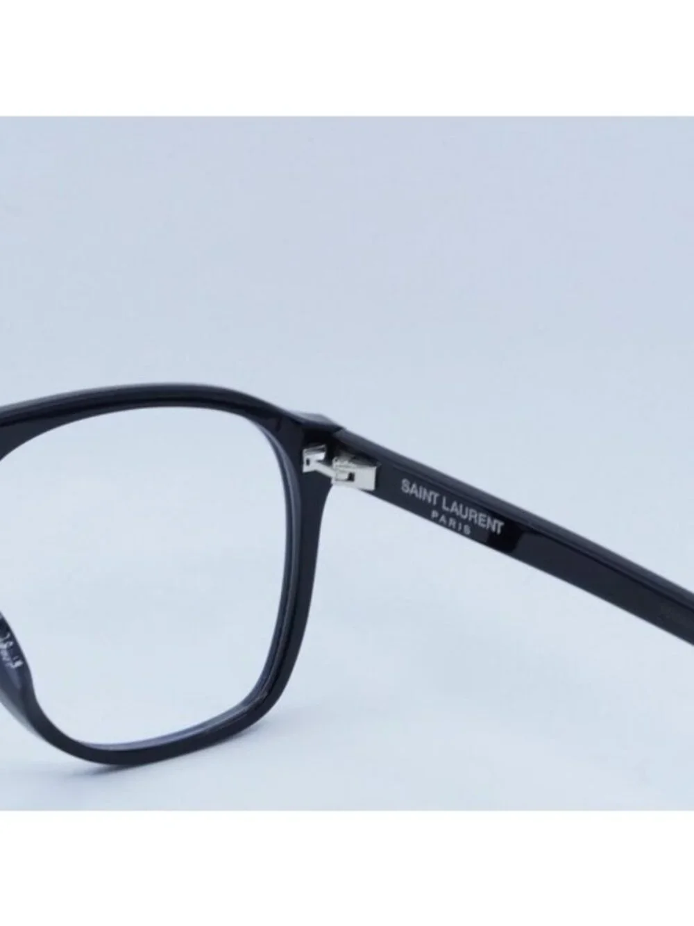 Saint Laurent SL596 DUNE OPT 001 Aviator Eyeglasses – Shiny Black 58mm - Picture 6 of 11